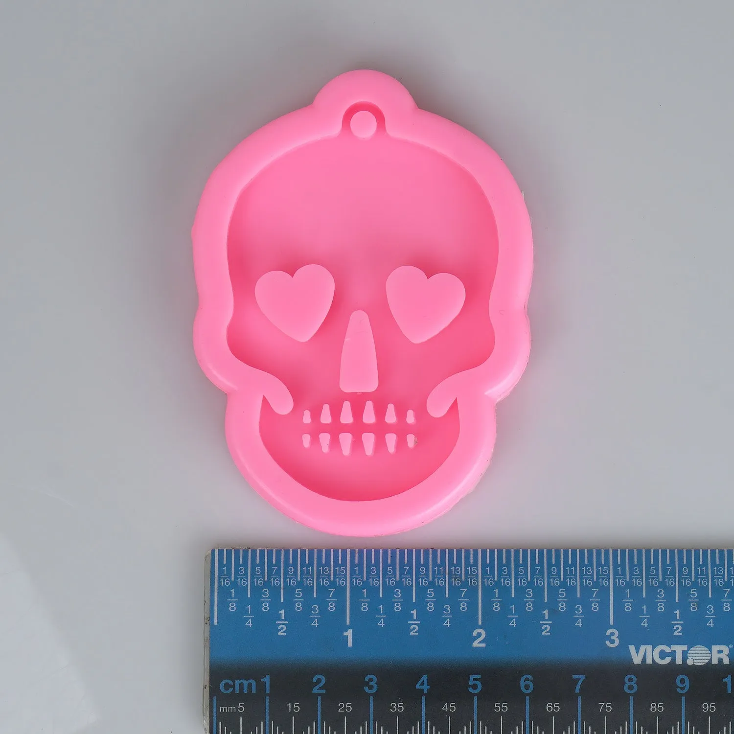 1 Piece Silicone Skull Mold With Keychain Hole DIY Resin Keychain 10335850