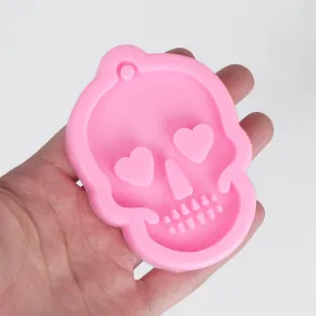 1 Piece Silicone Skull Mold With Keychain Hole DIY Resin Keychain 10335850