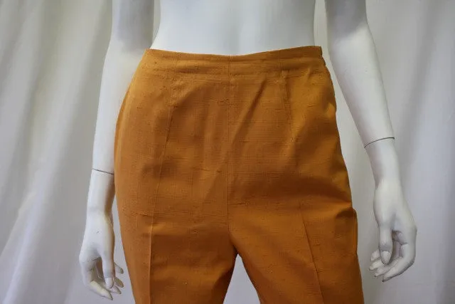 1960s EMILIO PUCCI Orange Silk Capris