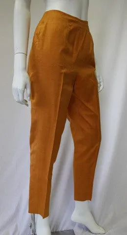 1960s EMILIO PUCCI Orange Silk Capris