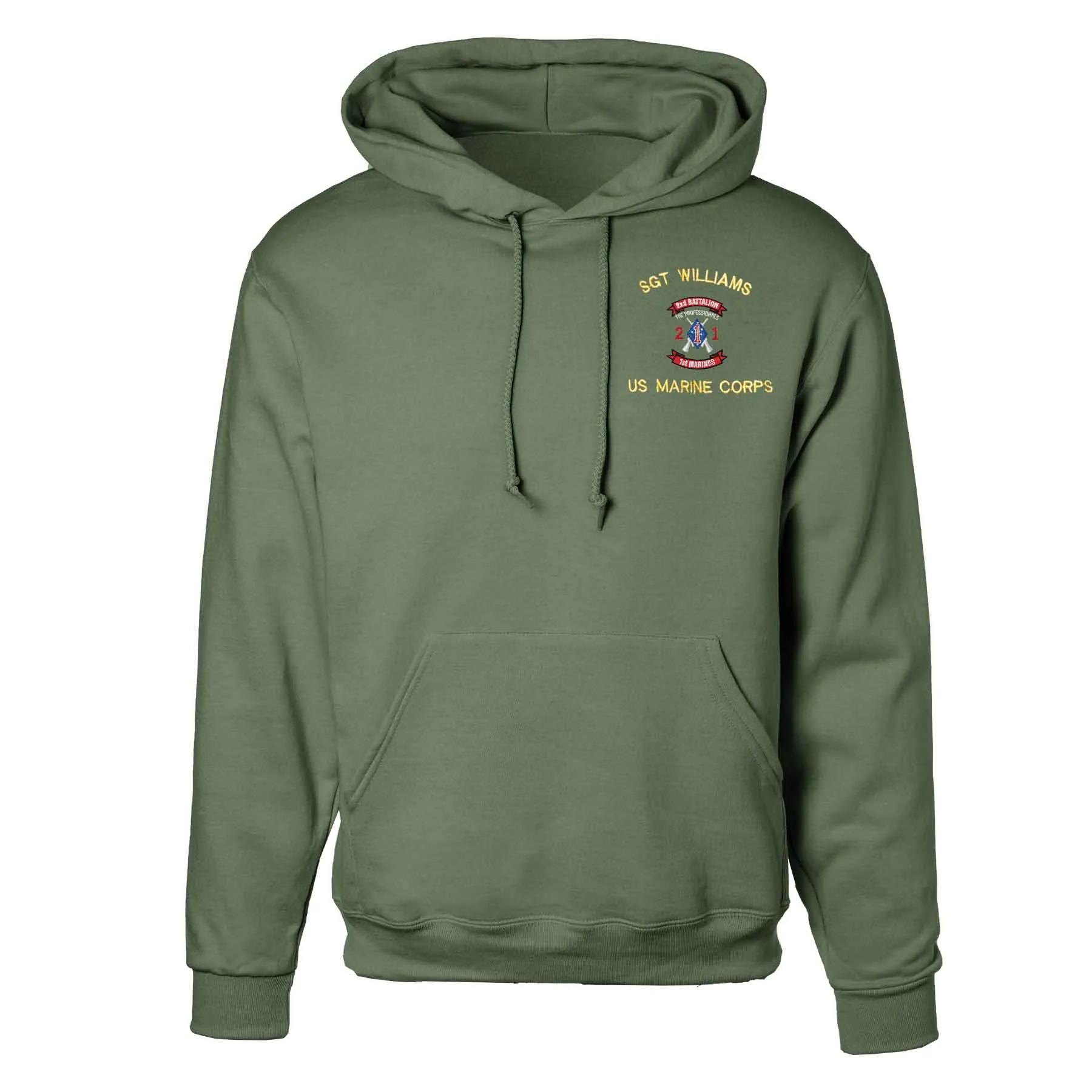 2nd Battalion 1st Marines Embroidered Hoodie