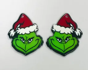 4 Grinch Charms Christmas craft wholesale