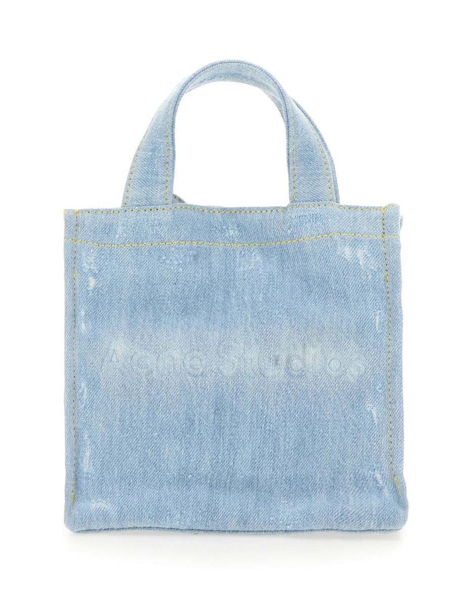 ACNE STUDIOS    MINI DENIM SHOPPER BAG WITH LOGO