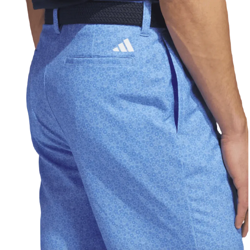 Adidas Ultimate365 9-Inch Printed Golf Shorts - Blue