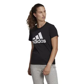 ADIDAS WOMEN'S LOUNGEWEAR ESSENTIALS LOGO BLACK TEE