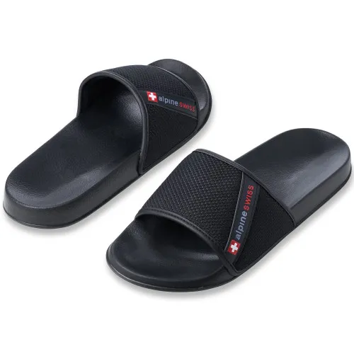 Alpine Swiss Mens Athletic Comfort Slide Sandals House Shoes Slippers