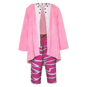 Anime One Piece Donquixote Doflamingo  Cosplay Costume Outfits Halloween Carnival Suit