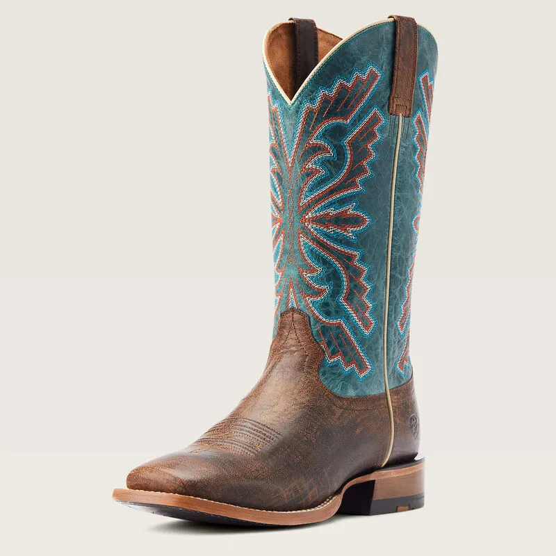 Ariat Men's STING BURNT BROWN/ANTIQUE TEAL 10044570