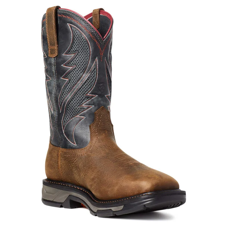 Ariat Men's Workhog XT VenTEK WP Work Boot - Rye Brown/Storm 10035984