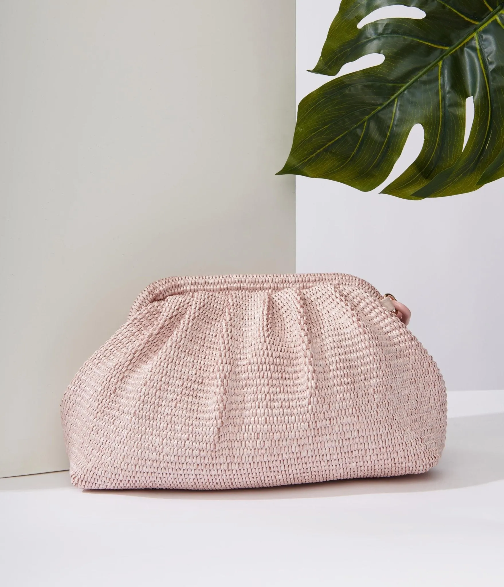 Baby Pink Solana Clutch Handbag