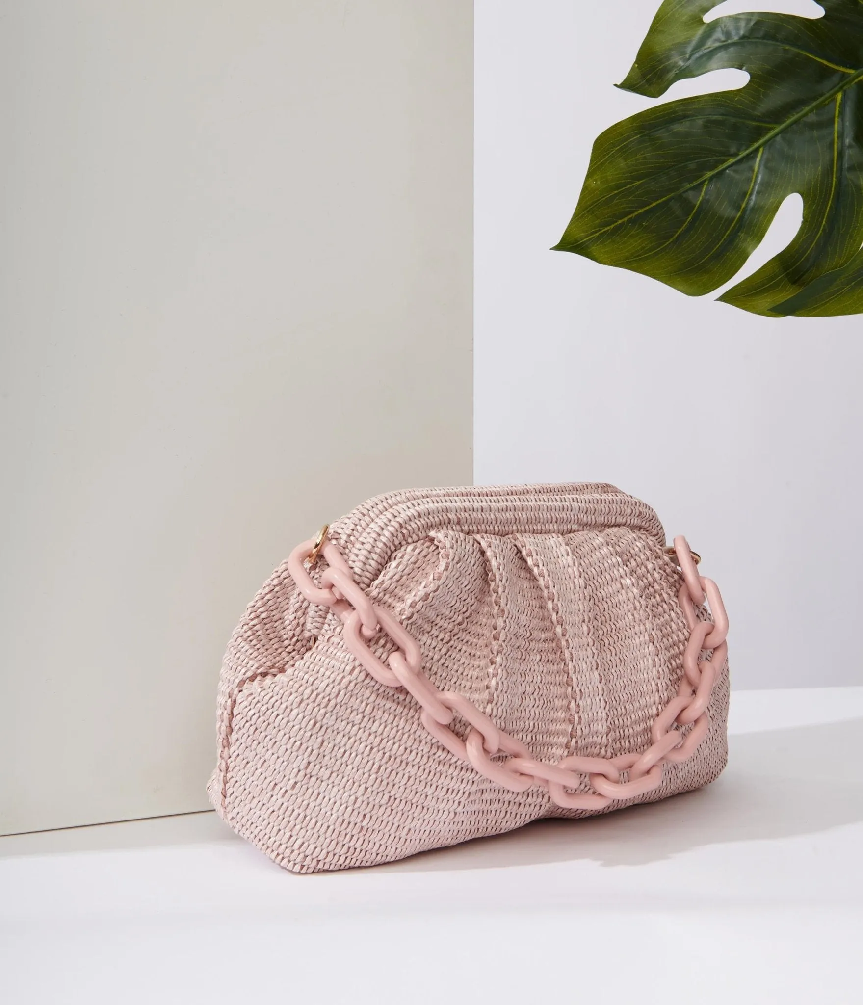 Baby Pink Solana Clutch Handbag