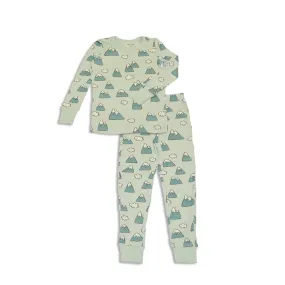 Bamboo Long Sleeve Pajama Set (Snowy Rockies Print)