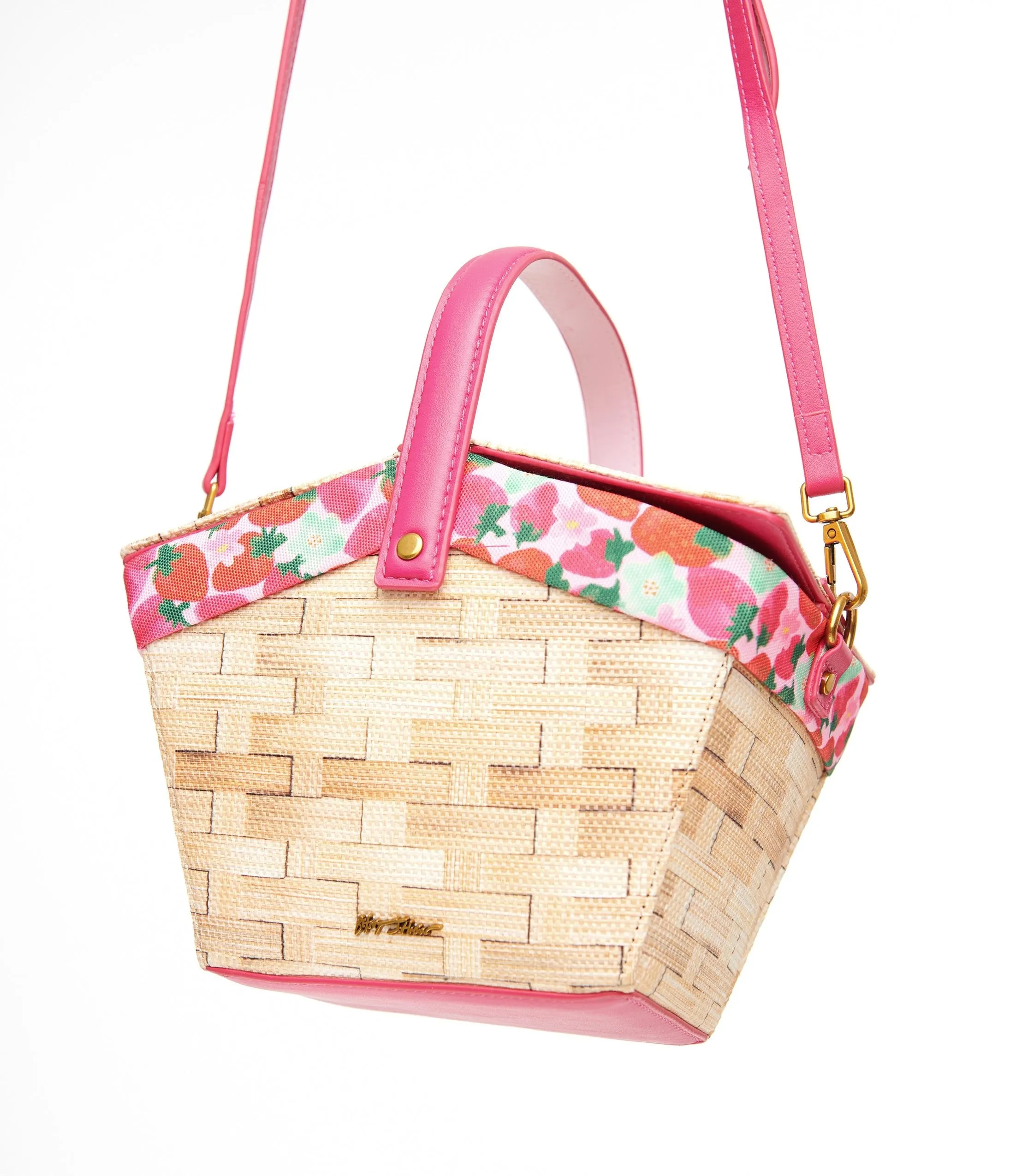 Betsey Johnson Strawberry Picnic Basket Handbag