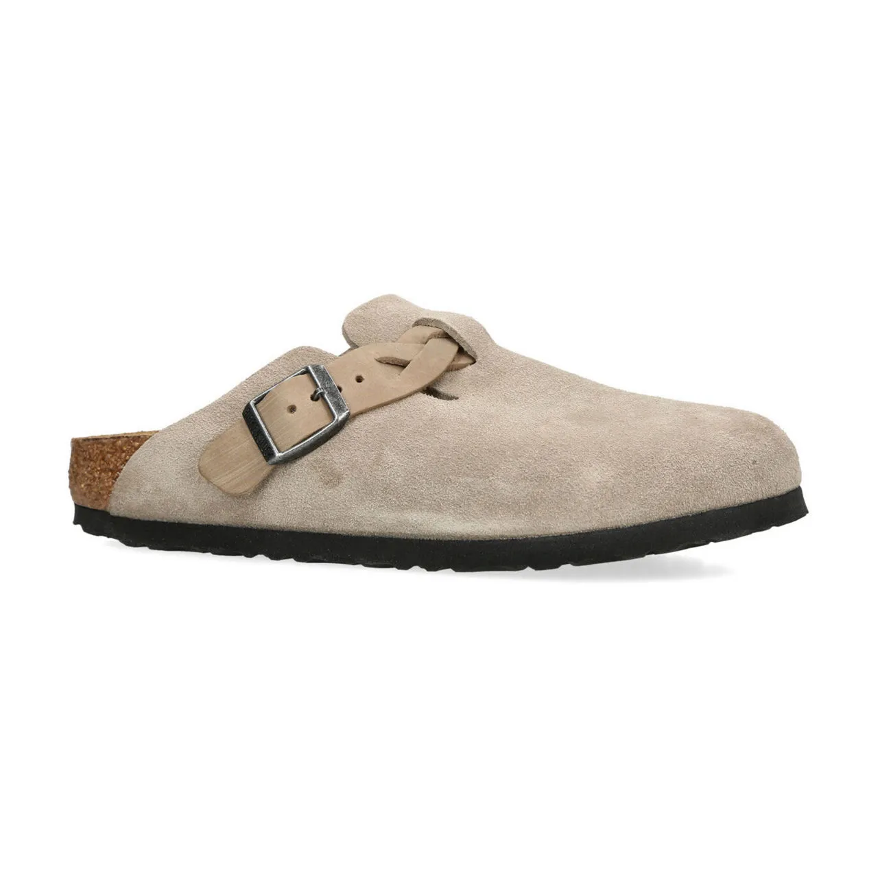 BIRKENSTOCK Boston Braided Suede Clogs - Brown