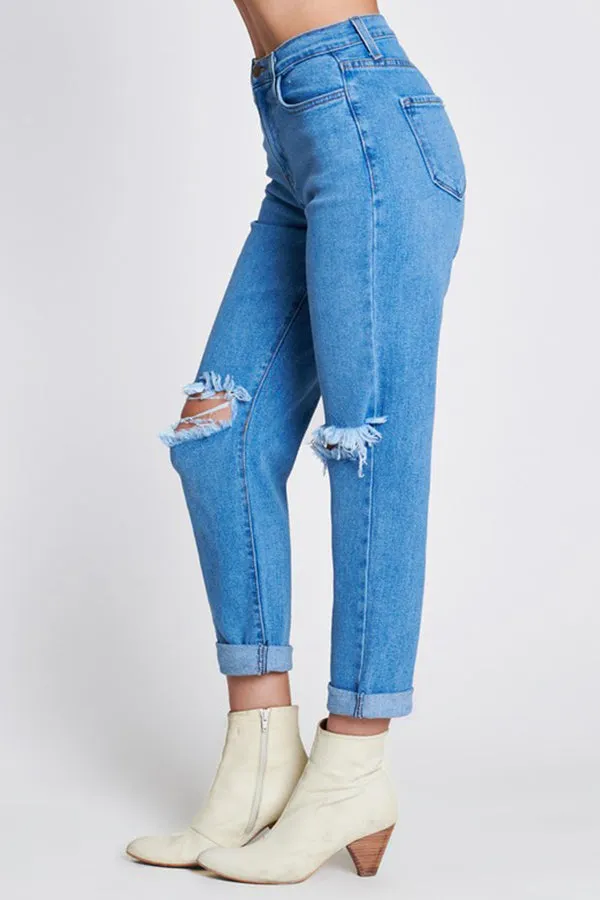 Bks Collection – 90’s Baby Blue Destroyed Denim