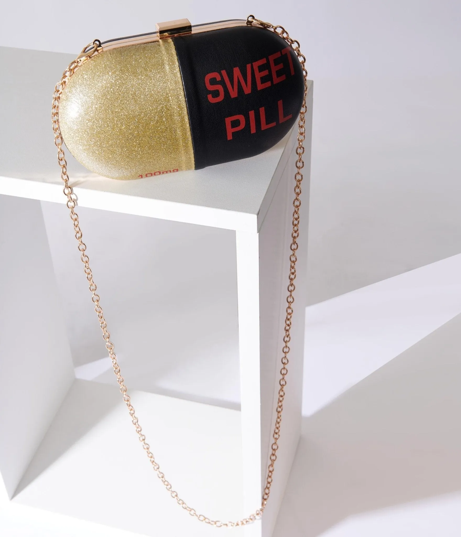 Black & Gold Sweet Pill Handbag