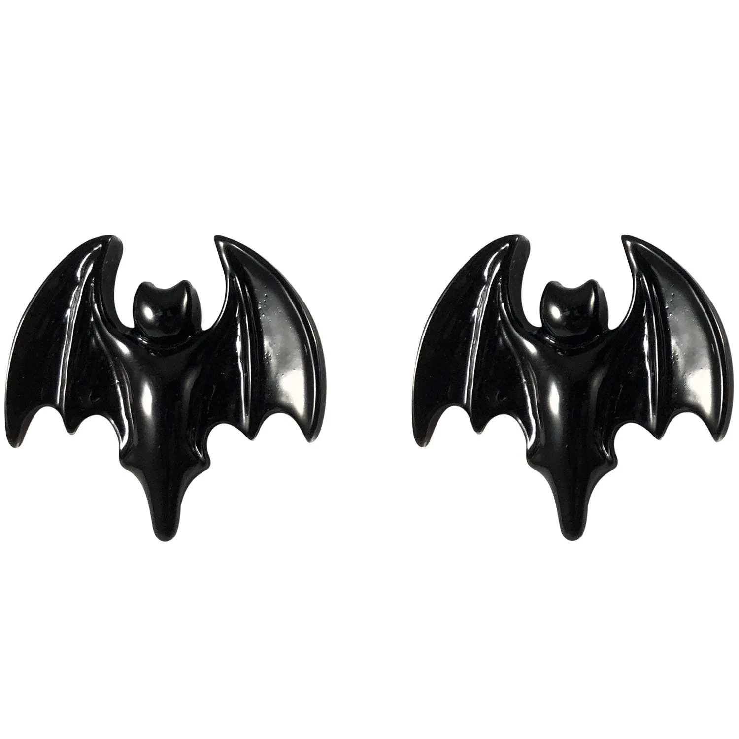 Black Bat Stud Earrings