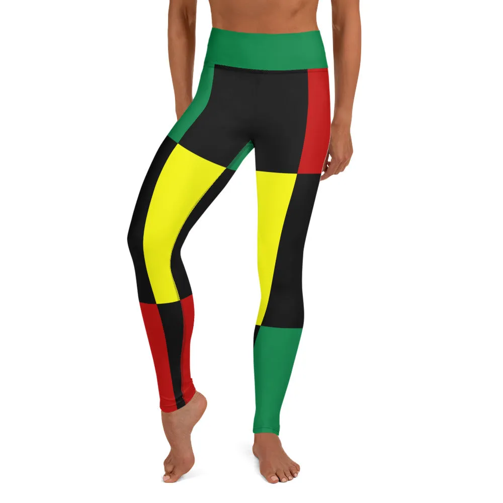 Black History Yoga Leggings