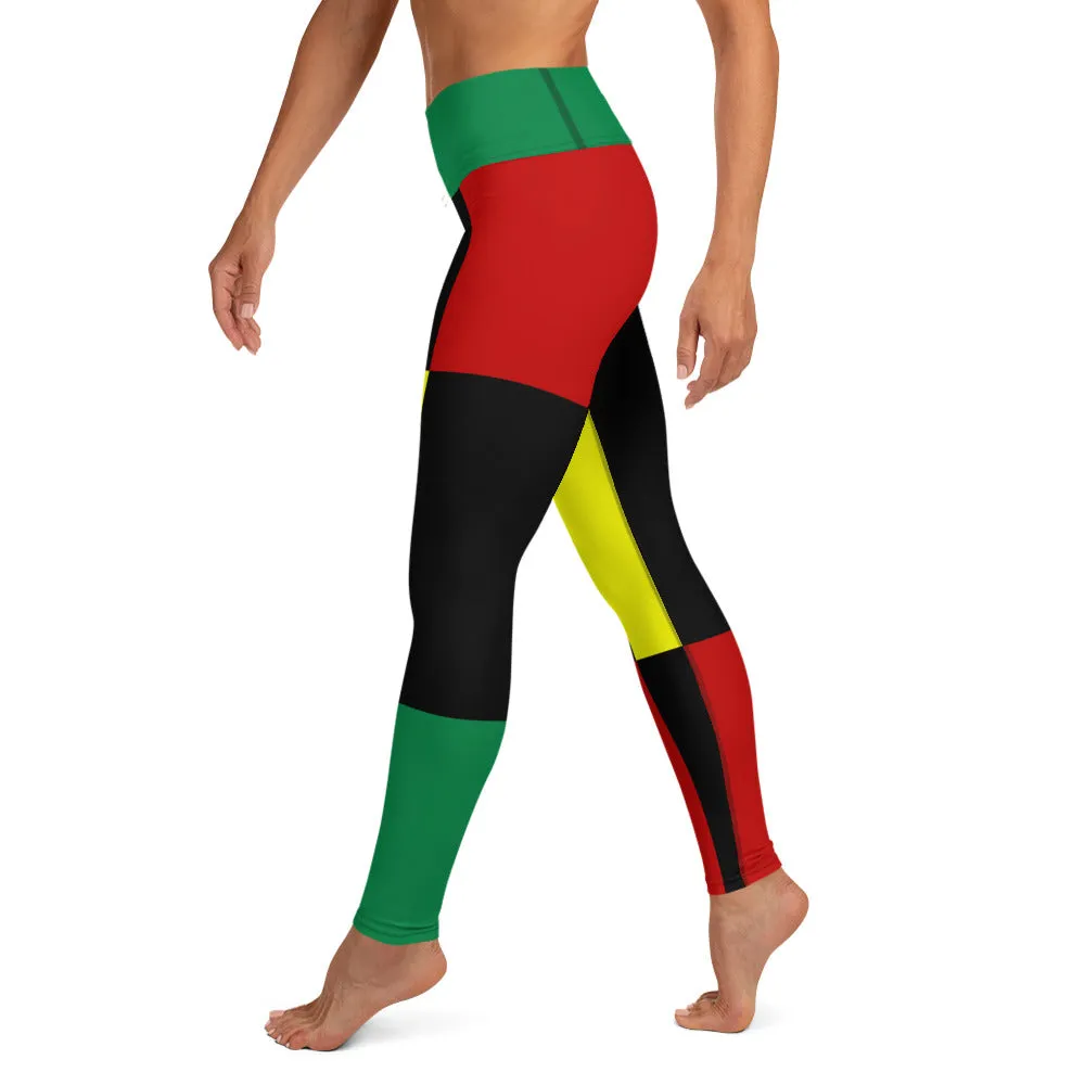 Black History Yoga Leggings