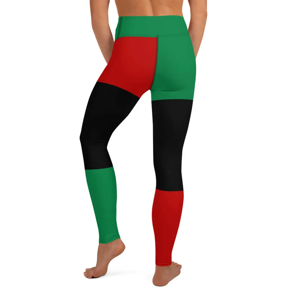 Black History Yoga Leggings