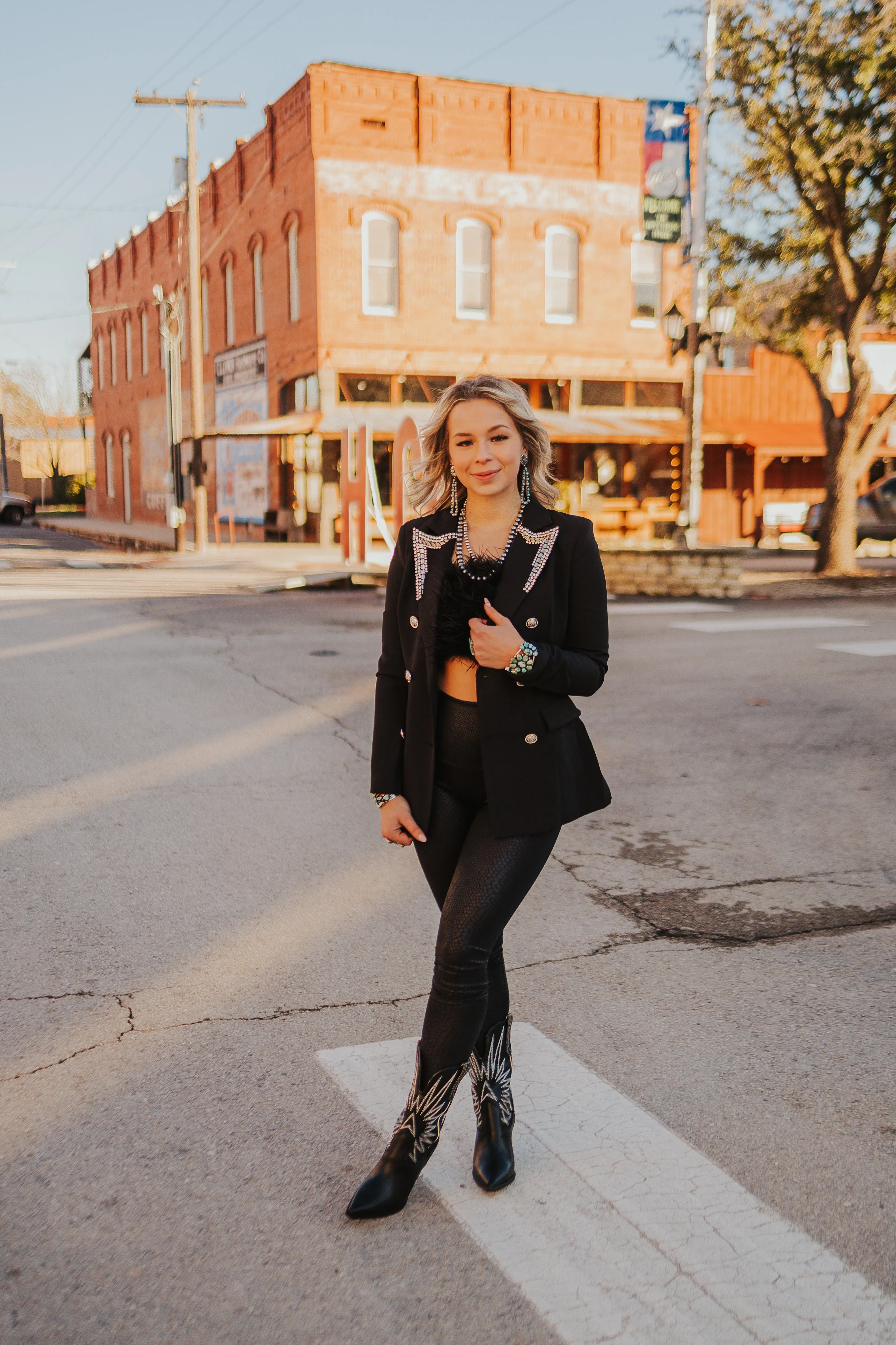 Black Snakeskin Leggings