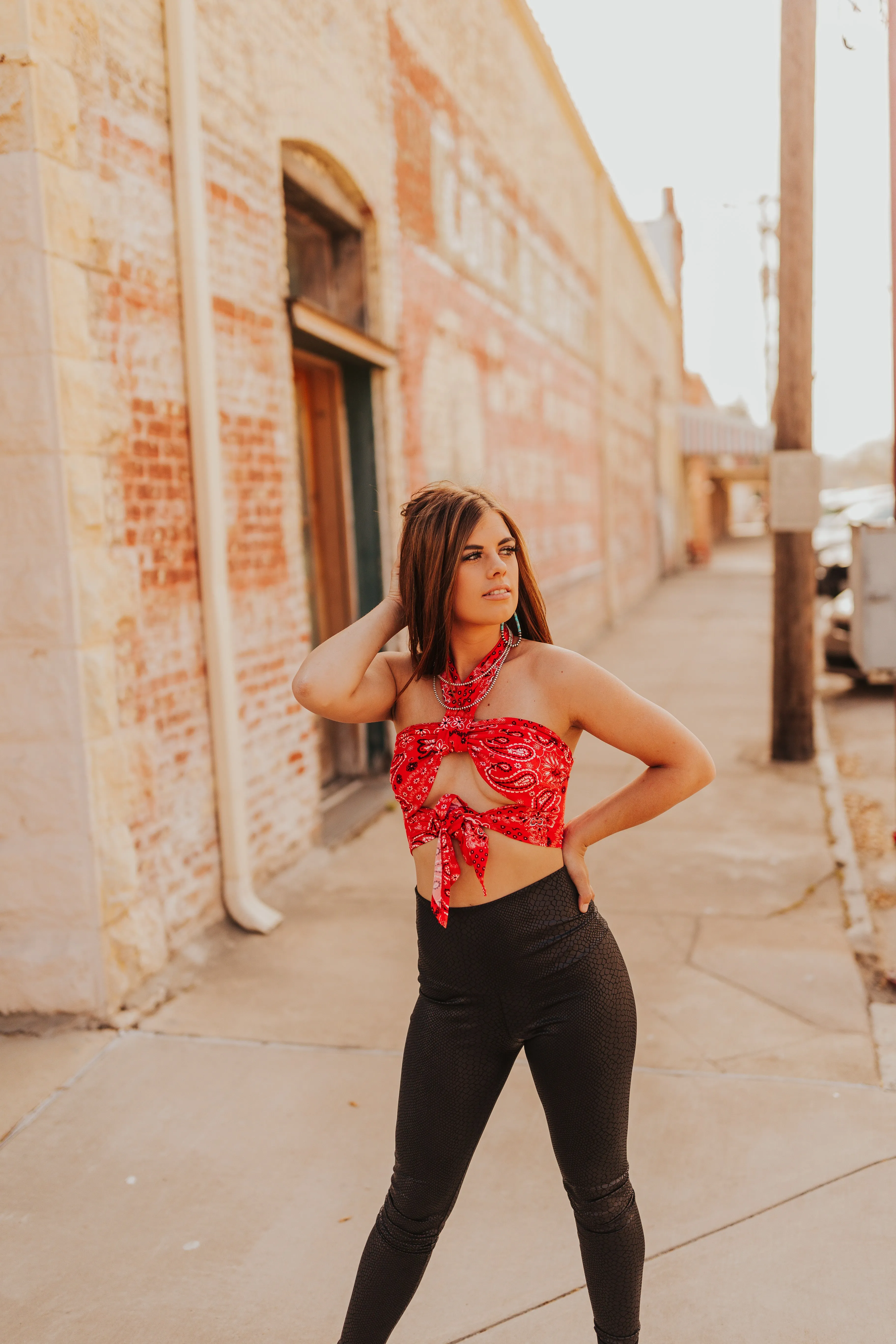 Black Snakeskin Leggings