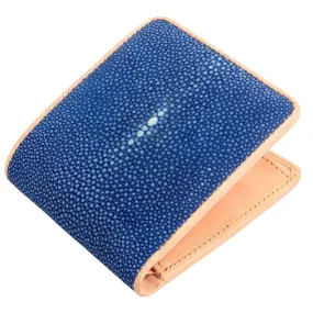 Blue Genuine Stingray Leather Wallet