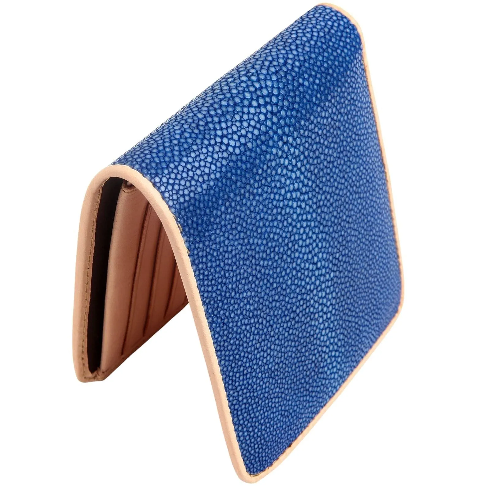 Blue Genuine Stingray Leather Wallet