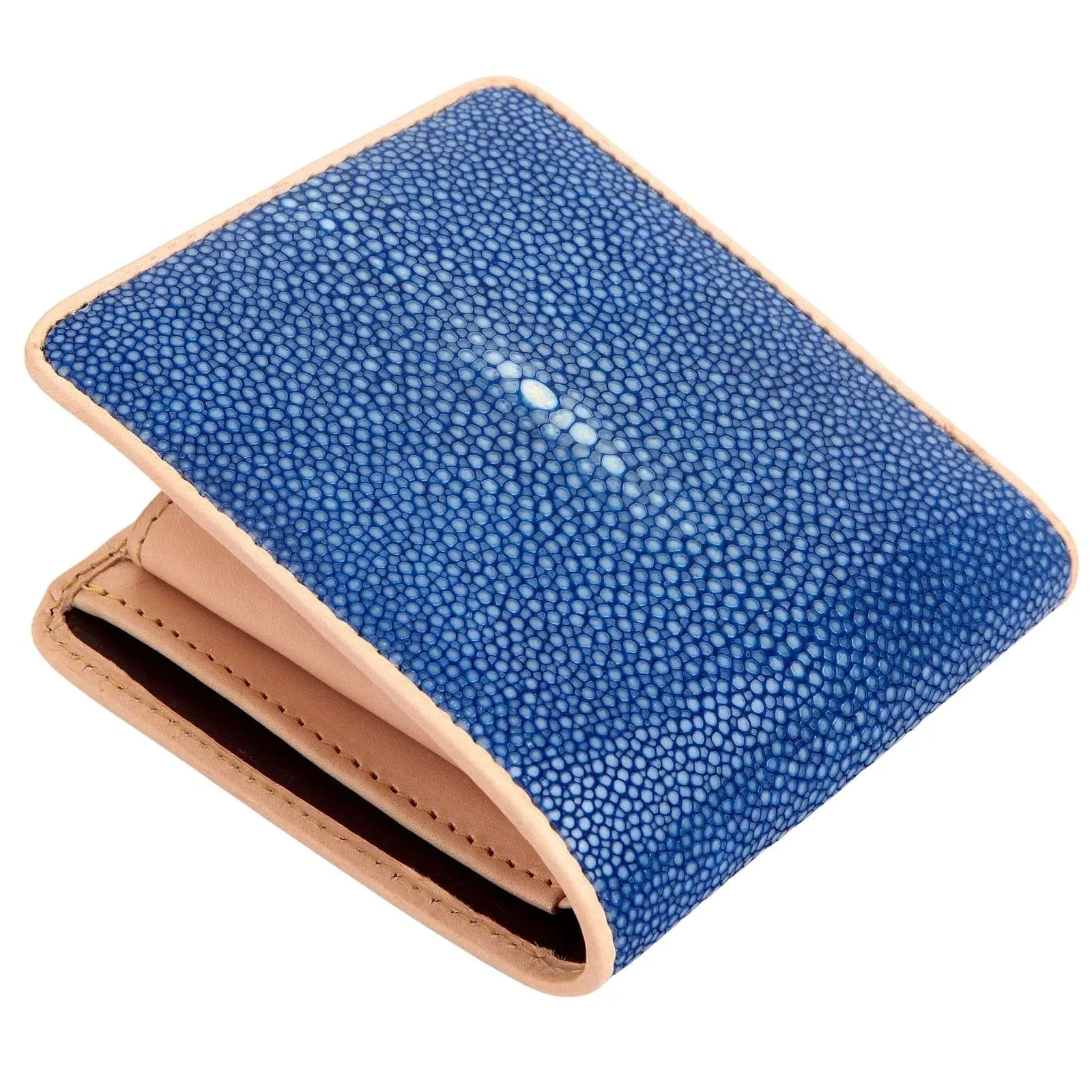 Blue Genuine Stingray Leather Wallet