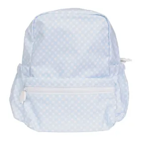 Blue Gingham Small Backpack