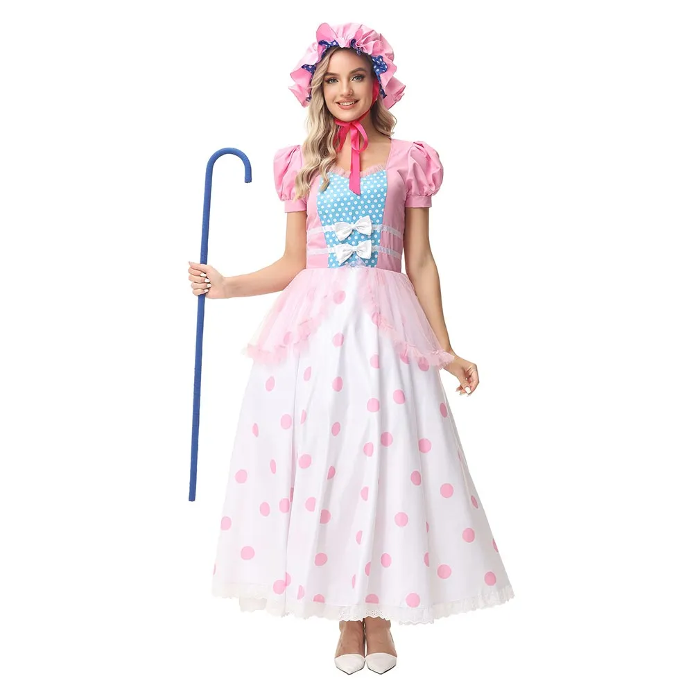 Bo Peep Shepherdess Cosplay Costume Outfits Halloween Carnival Party Disguise Suit