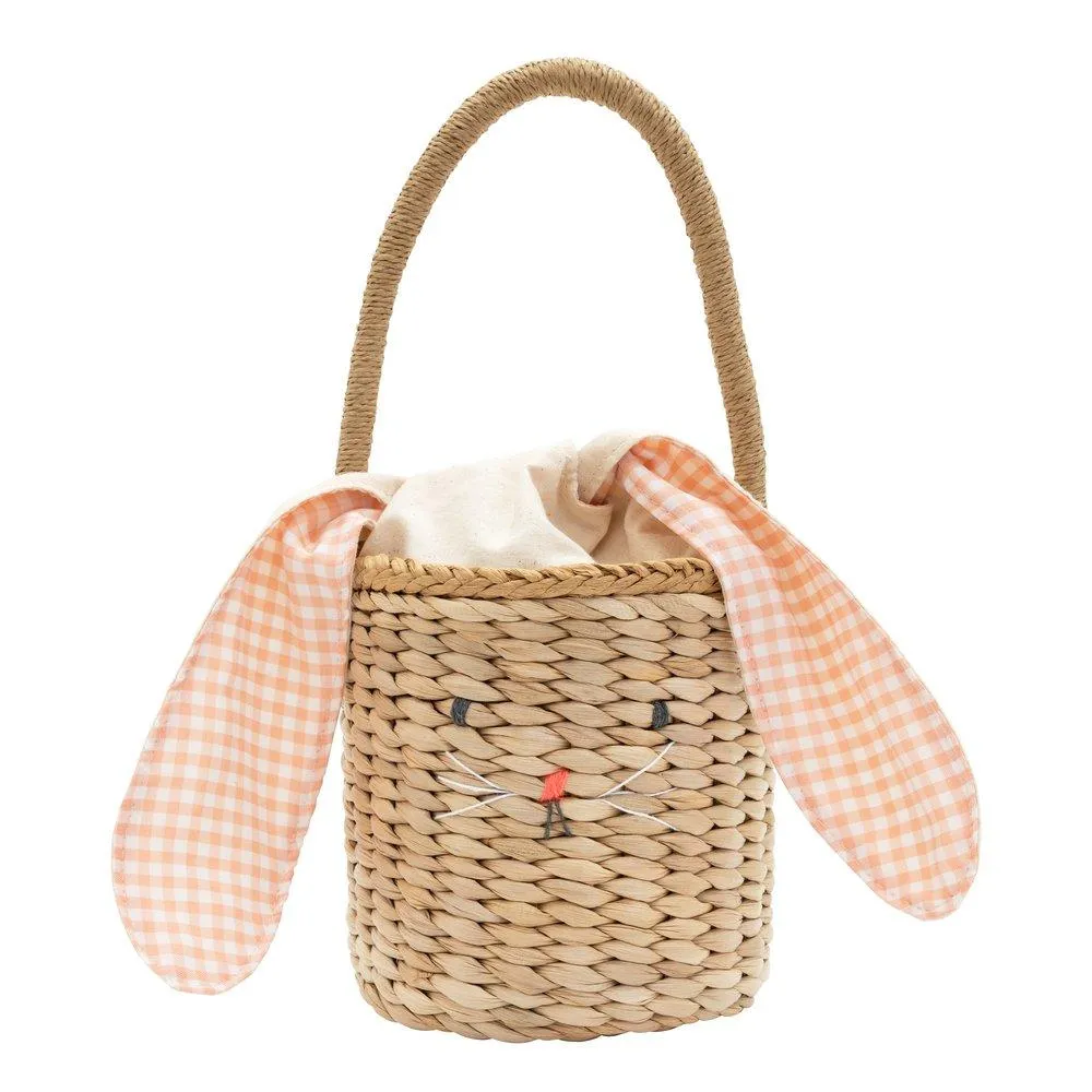 Bunny Straw Basket Bag