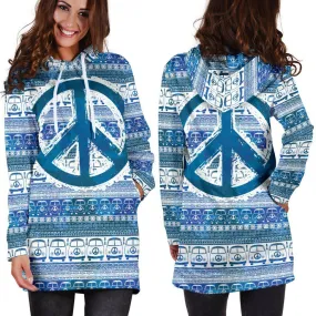 Bus and Peace Hippie Women's Hoodie Dress