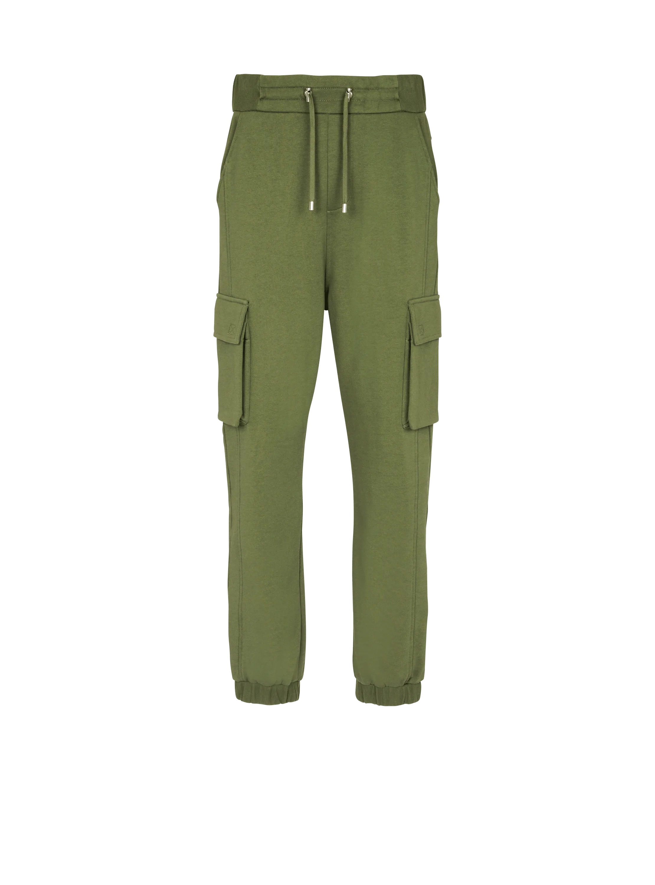 Cargo joggers with Balmain Paris print 