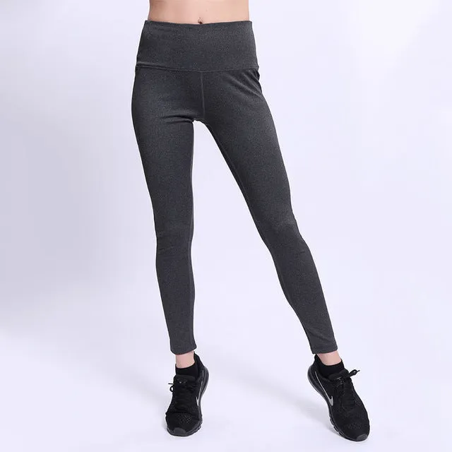 Casual Solid Women Leggings Fitness High Waist Elastic Push Up Ankle Length Polyester Leggin Workout Femme Leggings