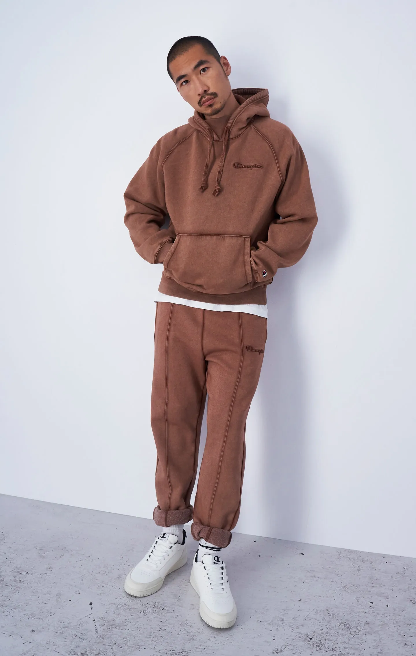 Champion Icons Brown Tonal Embroidery Fleece Pants