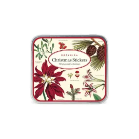 Christmas Botanical Stickers in Tin