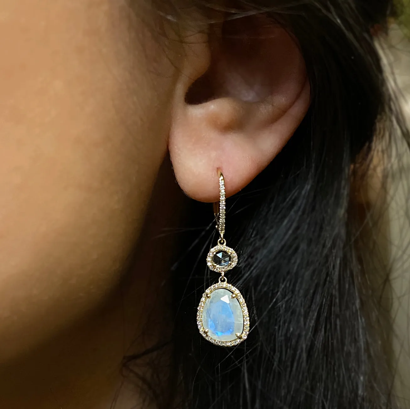 Clara Earrings - Moonstone