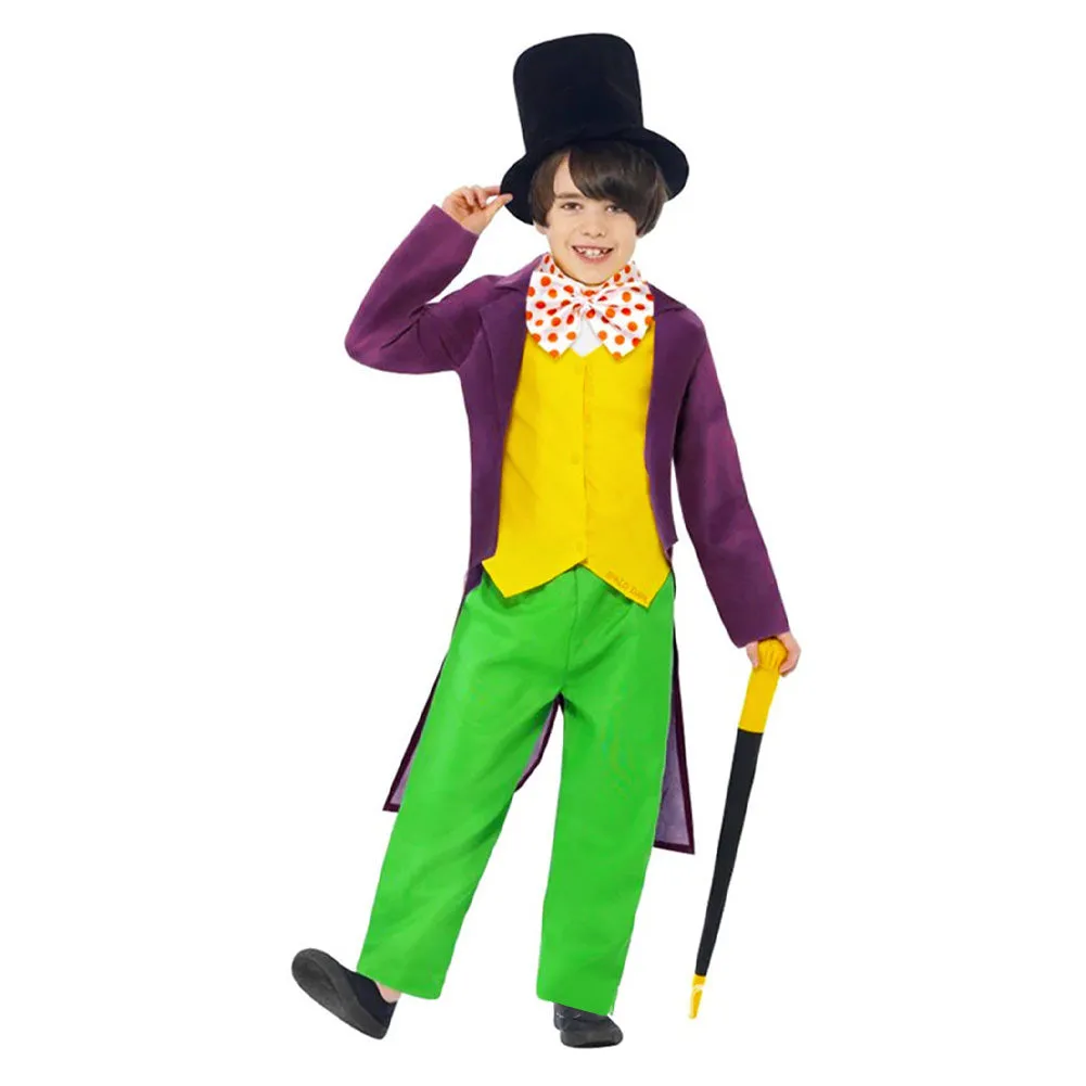 Cosplay Costume Outfits Halloween Carnival Suit Willy Wonka