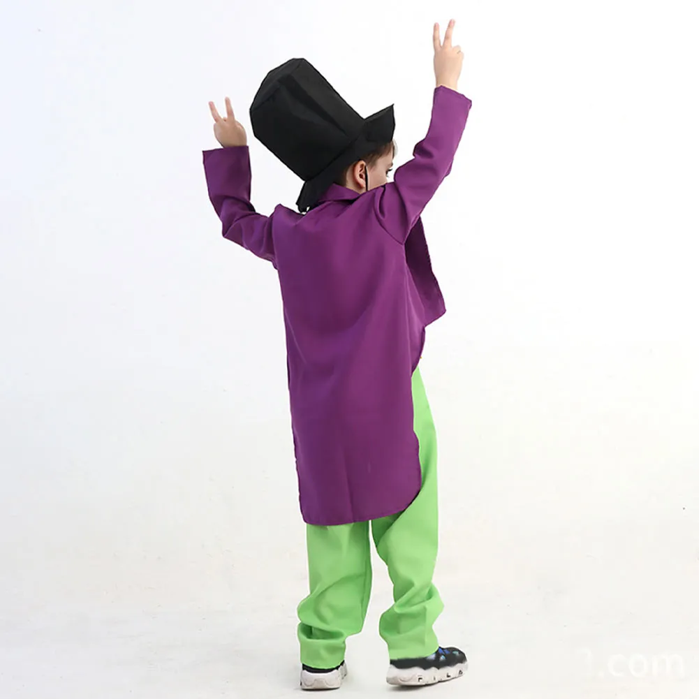 Cosplay Costume Outfits Halloween Carnival Suit Willy Wonka