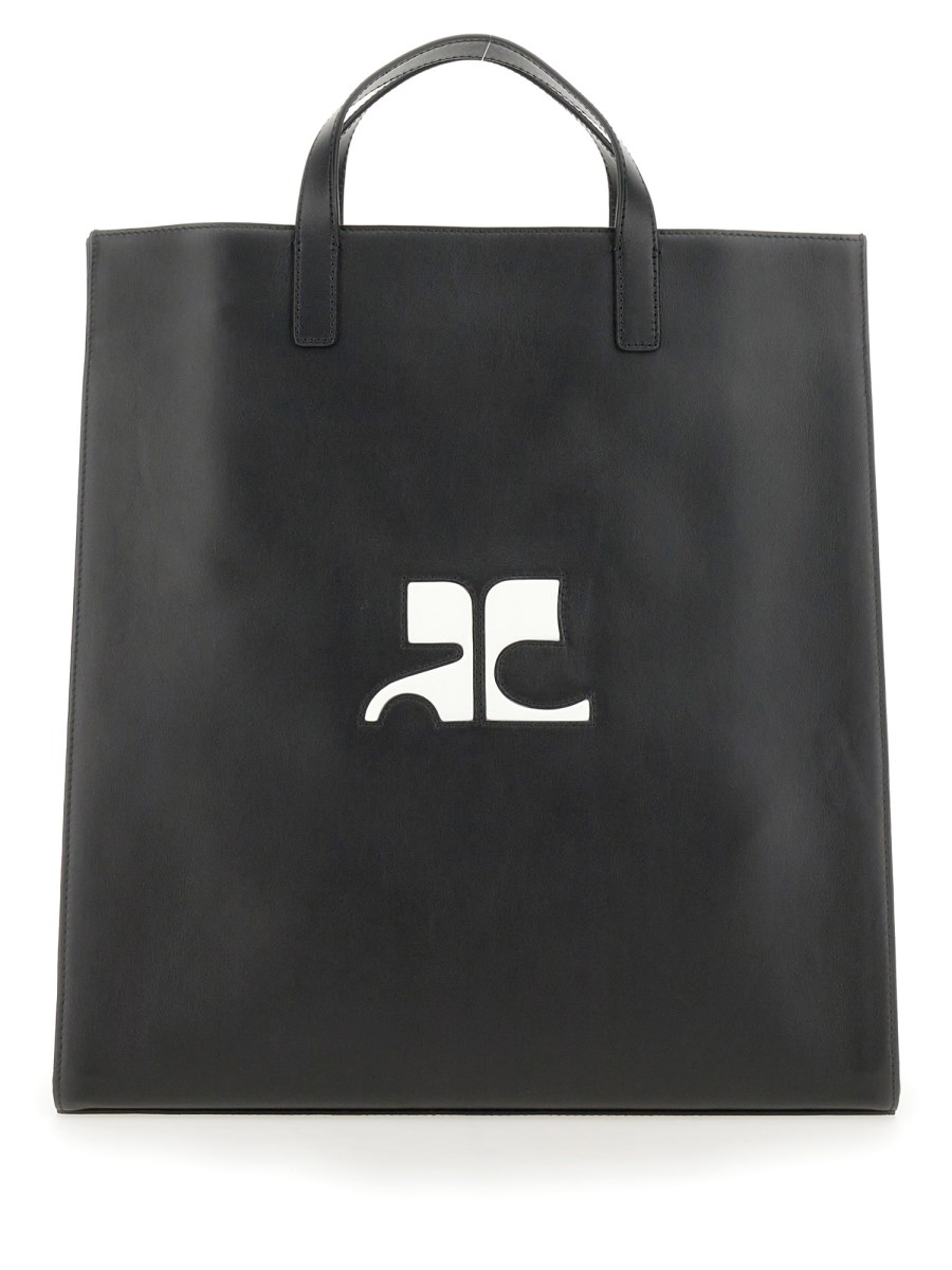 COURREGES    HERITAGE LEATHER TOTE BAG