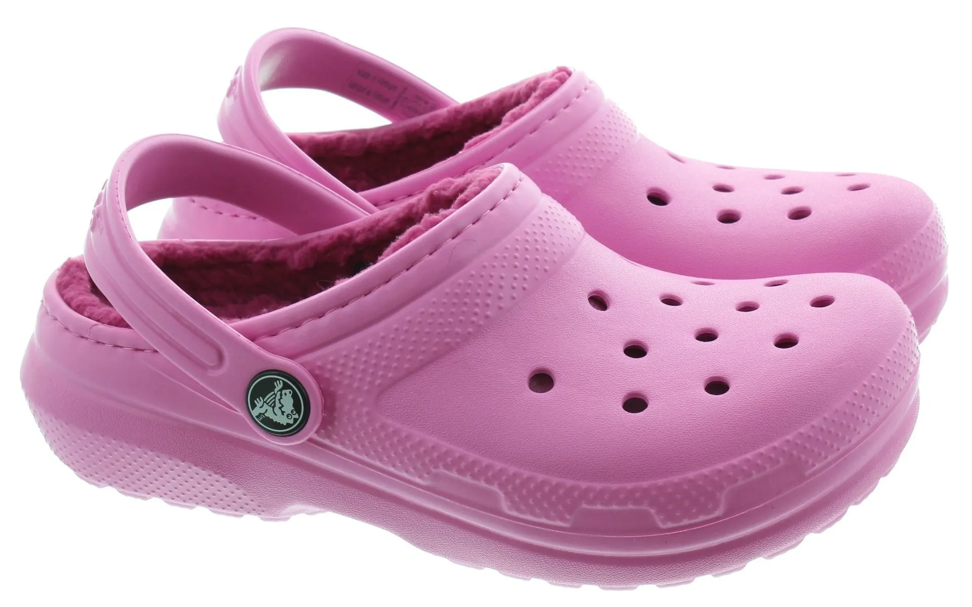 CROCS Kids Classic Lined Clogs In Taffy Pink