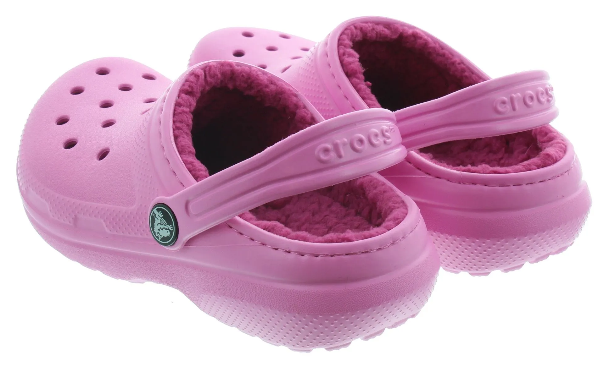 CROCS Kids Classic Lined Clogs In Taffy Pink