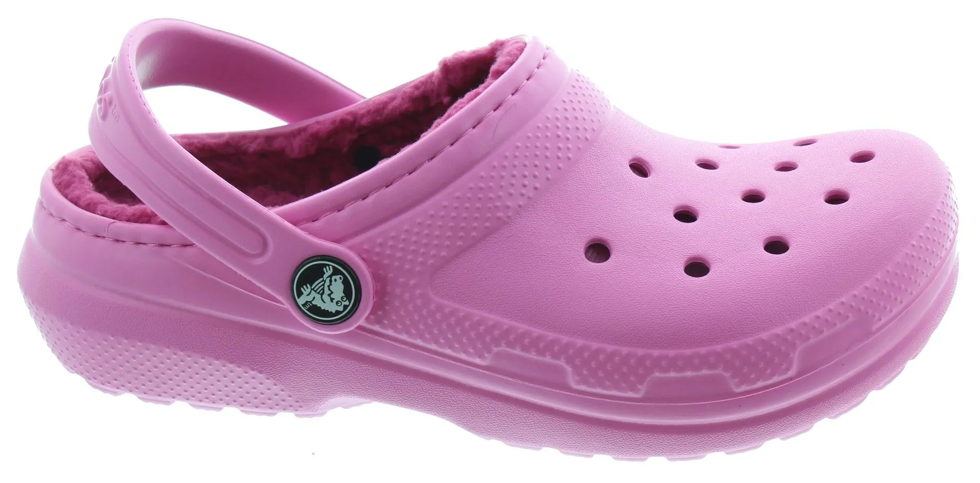 CROCS Kids Classic Lined Clogs In Taffy Pink