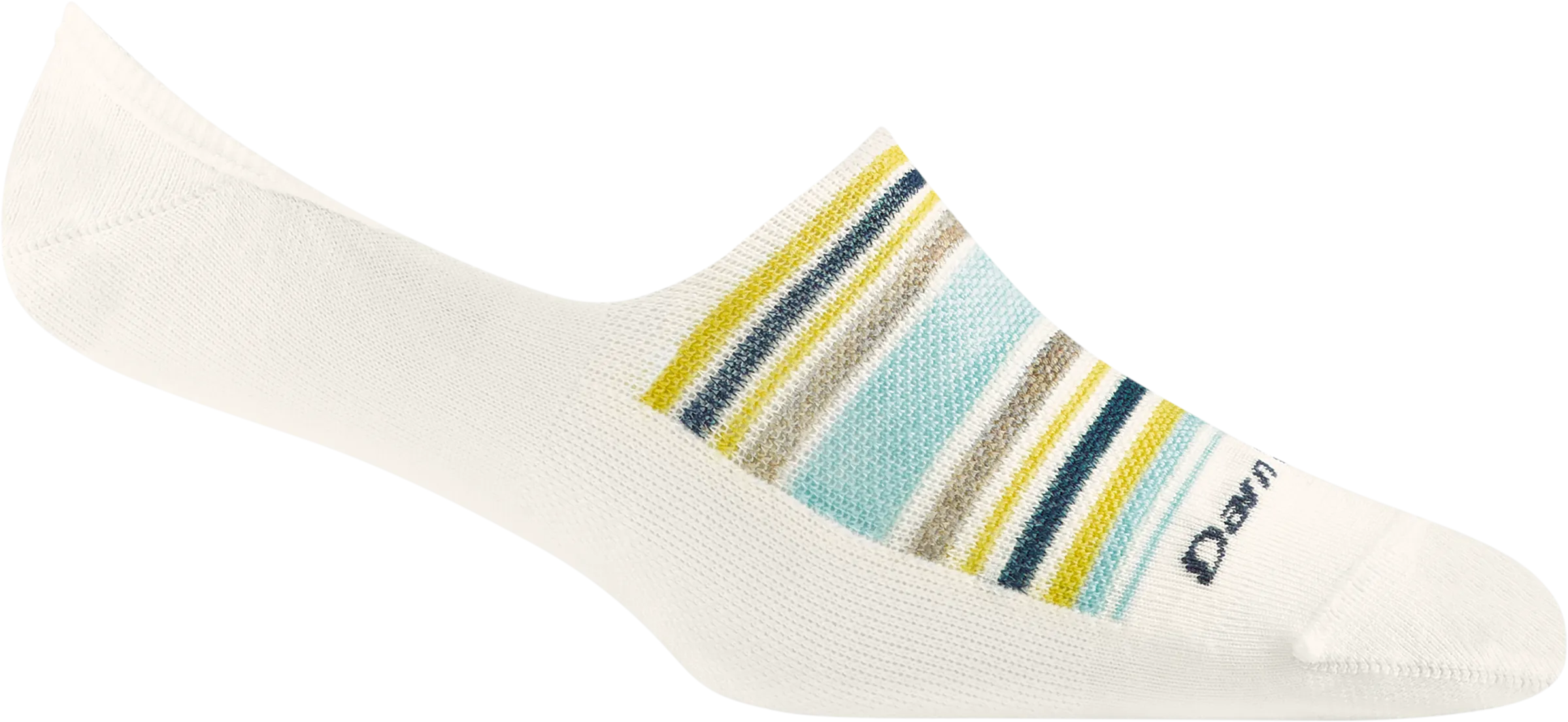 Darn Tough Womens Topless Sunbaked No Show Hidden Lightweight Socks-  White Multi