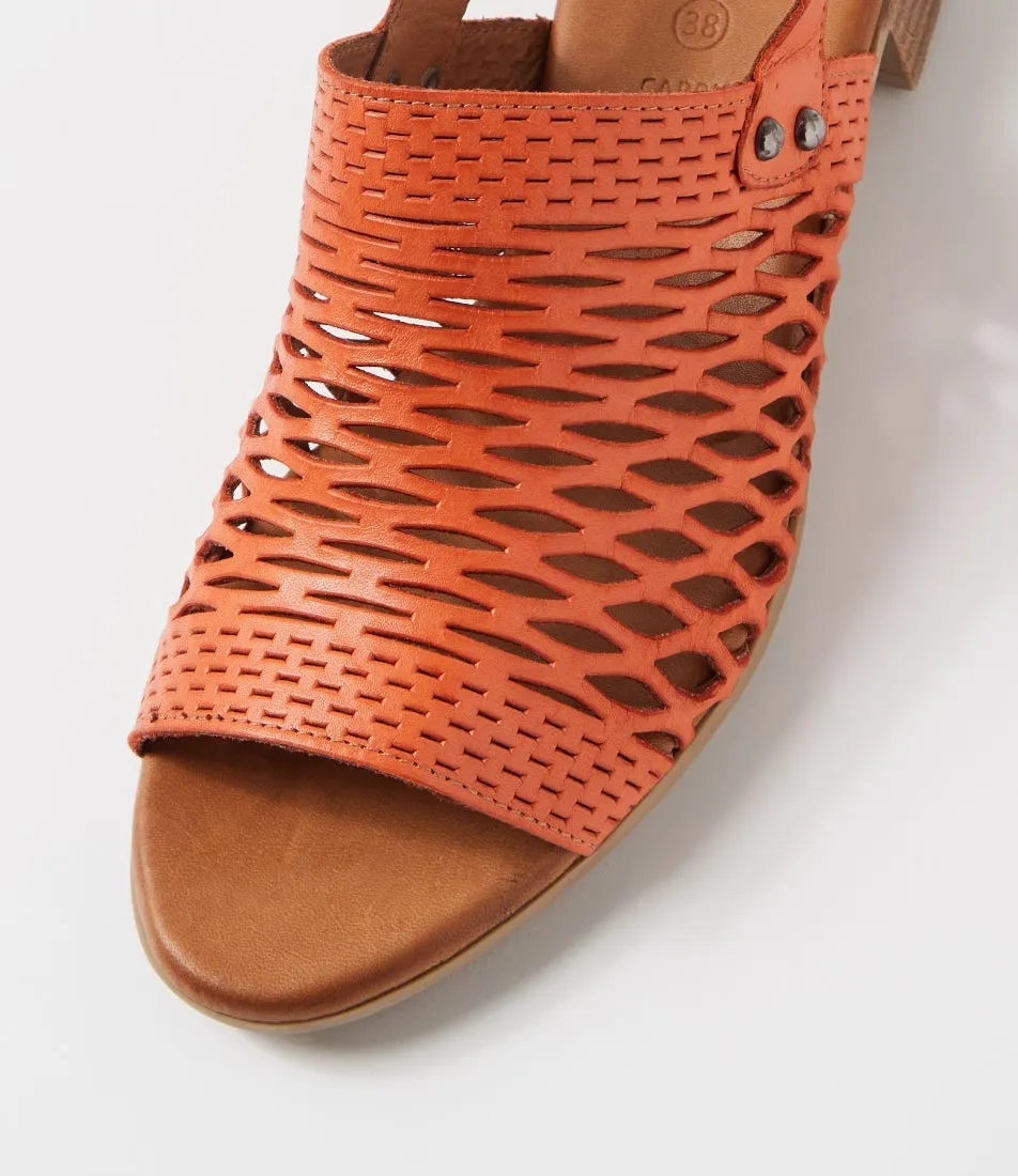 DIANA FERRARI Capris Tangerine Leather Sandals