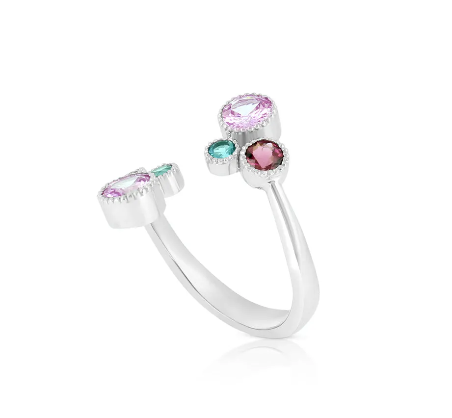 Double Circles of Love Ring in Flamingo