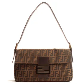 FENDI Zucca Baguette Large Bag - Tobacco