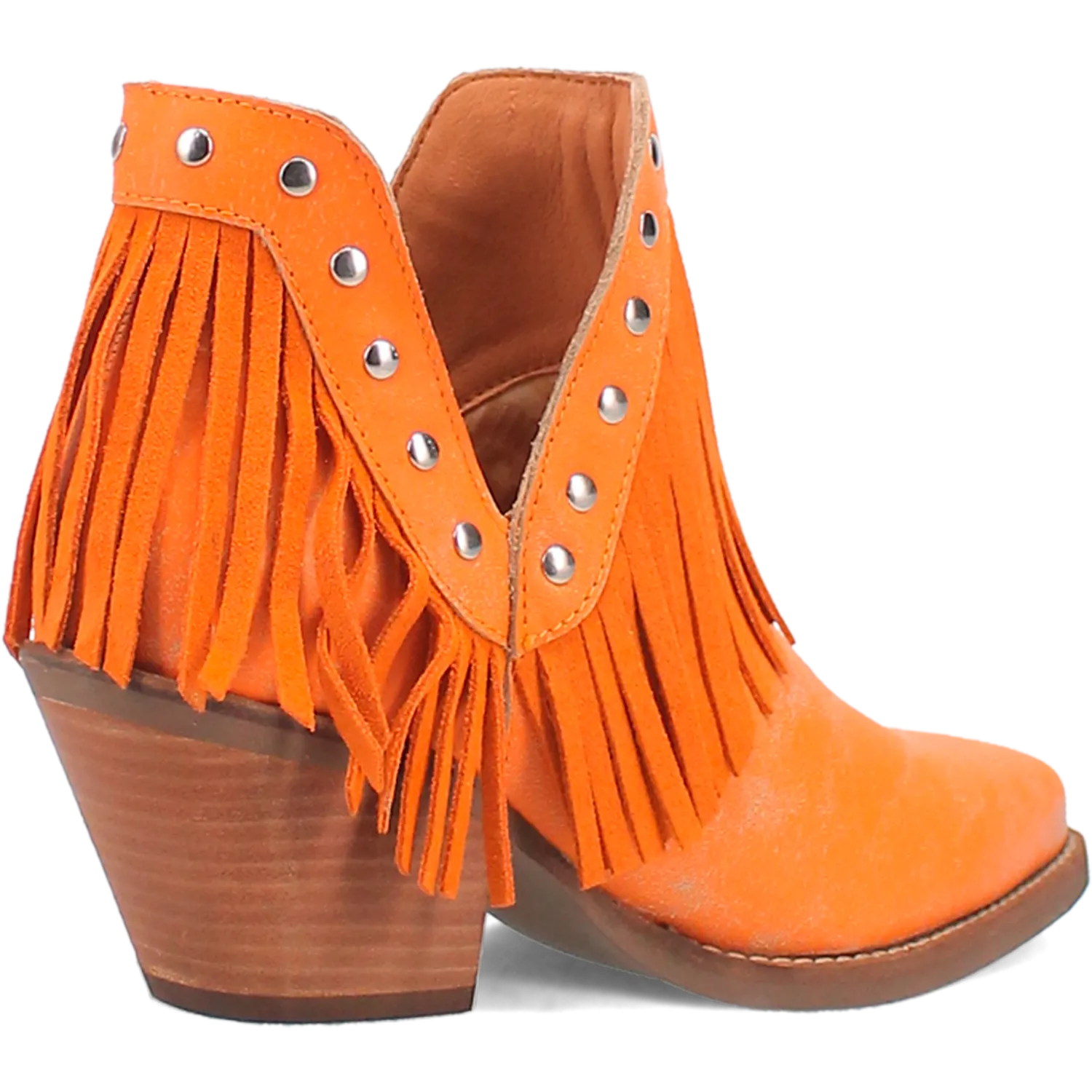 Fine N' Dandy Orange Leather Bootie (DS)