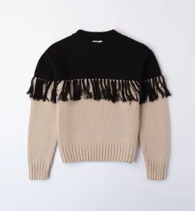 Fringed sweater girl